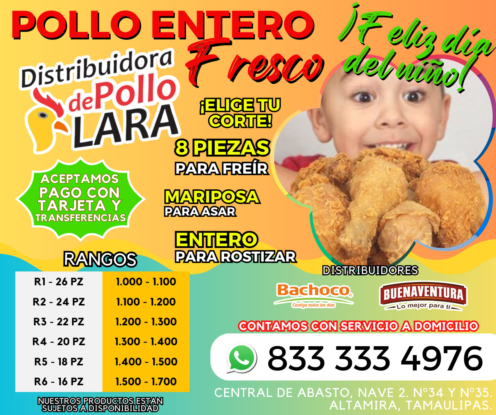 Distribuci��n de Pollos